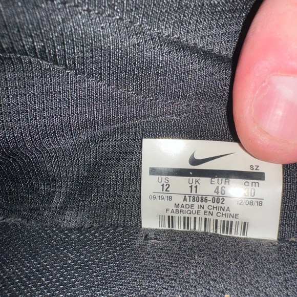 Men’s Nike Fear of God - Black - size 12 - Picture 6 of 7